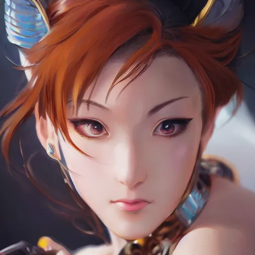 Image similar to A beautiful semi realistic anime portrait of Chun li, by Stanley Artgerm Lau, WLOP, Rossdraws, James Jean, Andrei Riabovitchev, Marc Simonetti, and Sakimichan, tranding on artstation H- 768