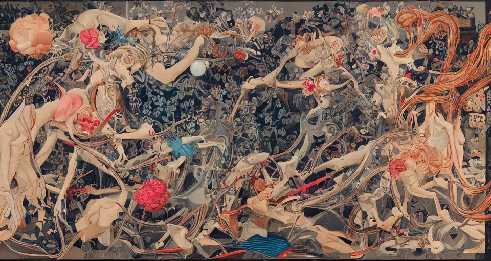 Image similar to the two complementary forces that make up all aspects and phenomena of life, by James Jean