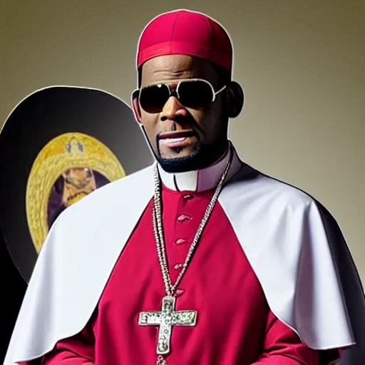 Image similar to r kelly as the pope