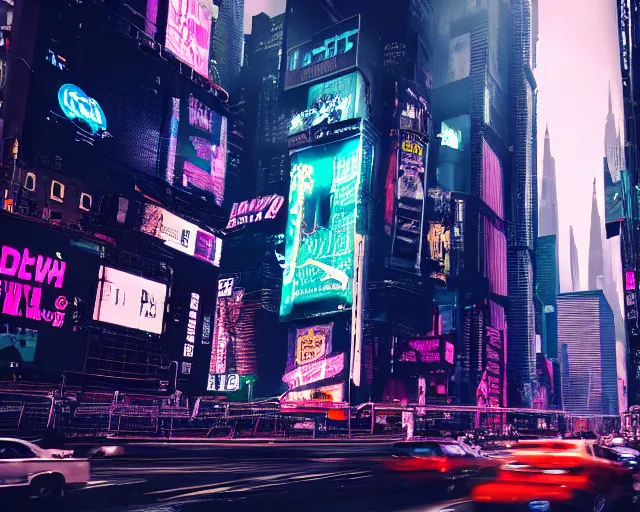 Prompt: Cyberpunk New York city