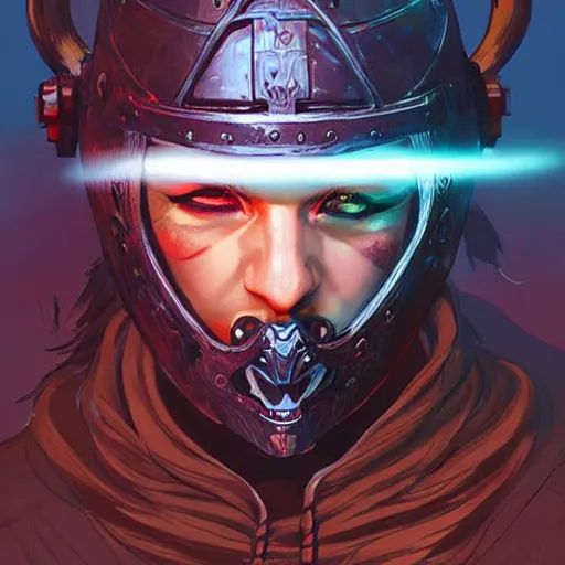 Image similar to cyberpunk viking helmet mask warrior goddess robot ninja fantasy, art gta 5 cover, official fanart behance hd artstation by jesper ejsing, by rhads, makoto shinkai and lois van baarle, ilya kuvshinov, ossdraws