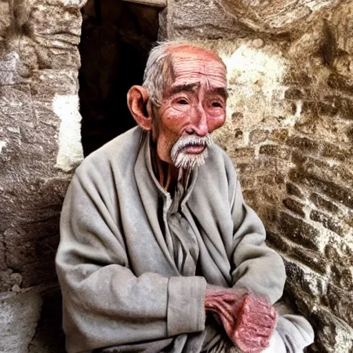 Prompt: 1 0 0 0 year old man