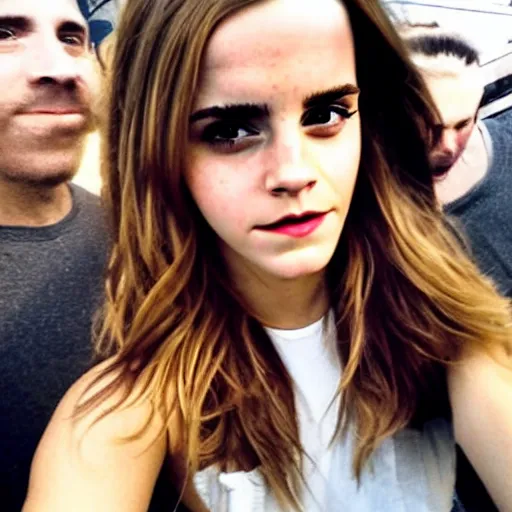 Prompt: selfie of emma watson