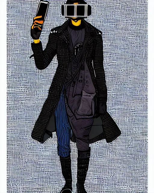 Image similar to cypherpunk fashion illustration