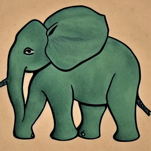 Image similar to green elephant in the style of popular nfts