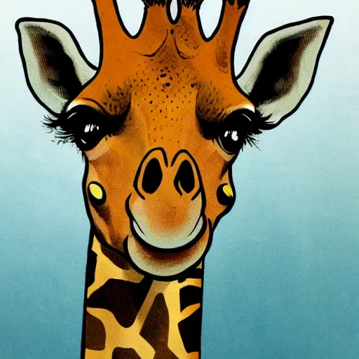 Image similar to a giraffe in the style of albrecht drurer's rhinoceros