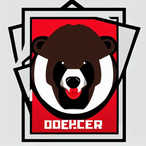 Image similar to Propaganda poster of a dictator bear, sticker, highly detailed, colorful, illustration, drama, smooth and clean vector curves, no jagged lines, vector art, smooth