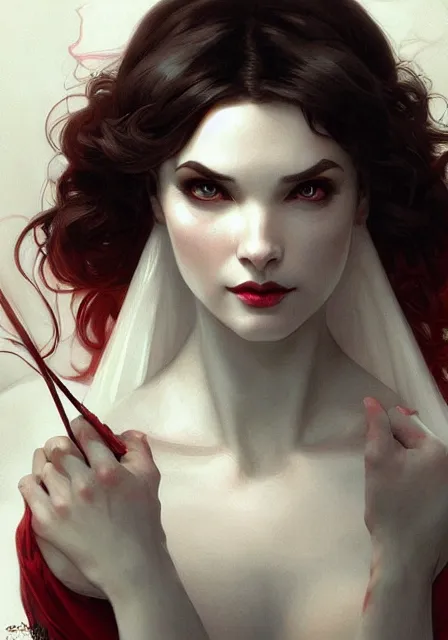 Prompt: evil demon snow white, intricate, elegant, highly detailed, digital painting, artstation, concept art, smooth, sharp focus, illustration, art by artgerm and greg rutkowski and alphonse mucha and william - adolphe bouguereau