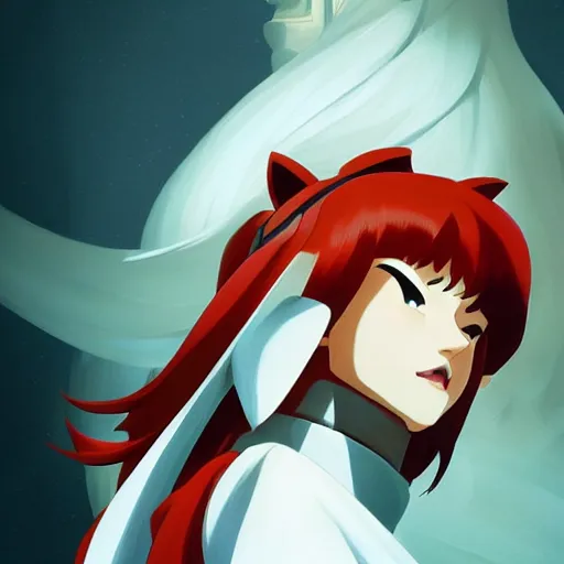 Image similar to face icon stylized minimalist inuyasha, loftis, cory behance hd by jesper ejsing, by rhads, makoto shinkai and lois van baarle, ilya kuvshinov, rossdraws global illumination