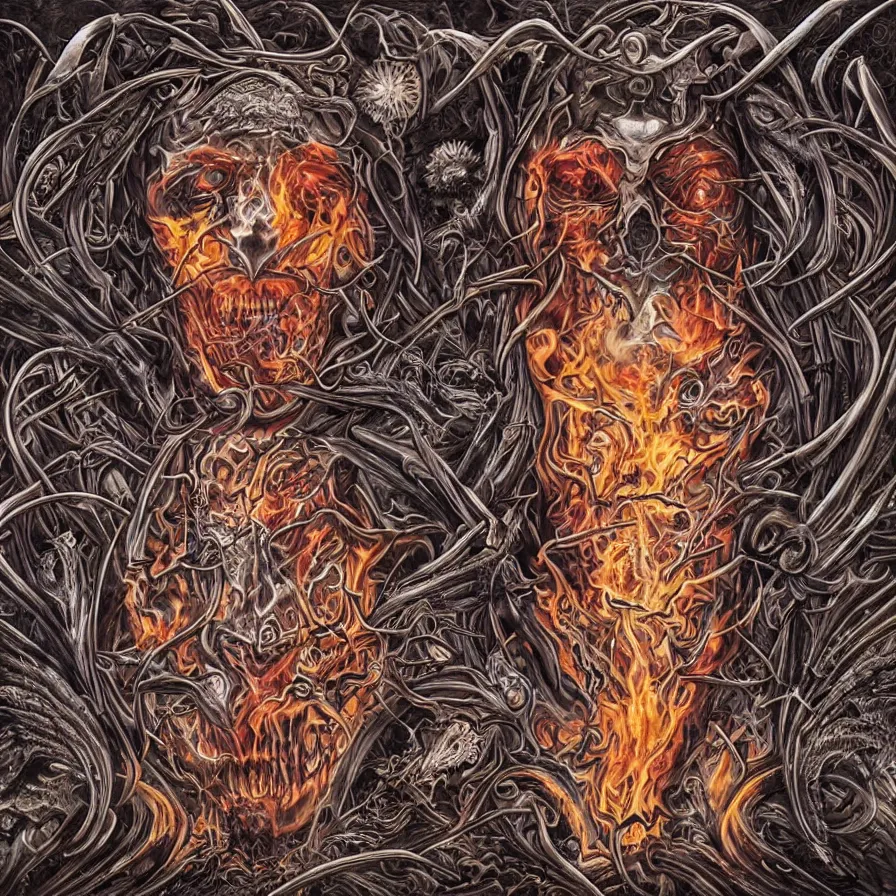 Image similar to metal album cover art by axel hermann, alex grey and andreas marschall