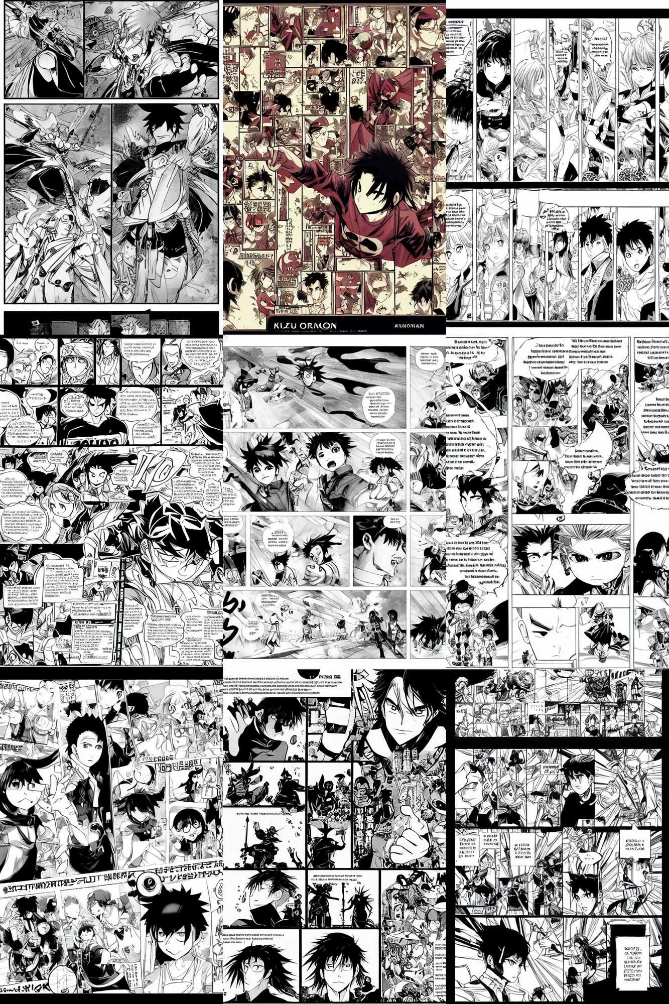 Prompt: manga,panel layout,hero,kazuhiro ootomo