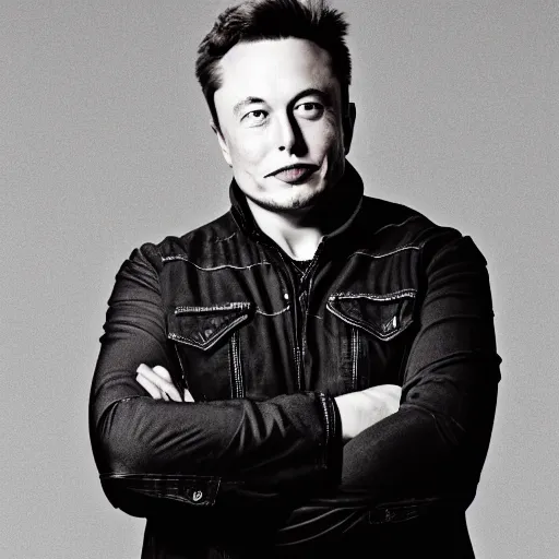 Image similar to A portrait photo of Elon Musk teams up with a teenage Elon Musk, perfect faces, 50 mm, award winning photography