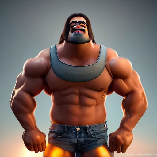 Image similar to A muscular strong Minion on a studio shot, artistic pose, artstation, behance, movie shot, photorealistic, ultra detailed, cinematic