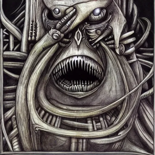 Image similar to giger, trending on deviantart