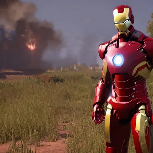 Prompt: Iron Man in red dead redemption 2 4k Quality