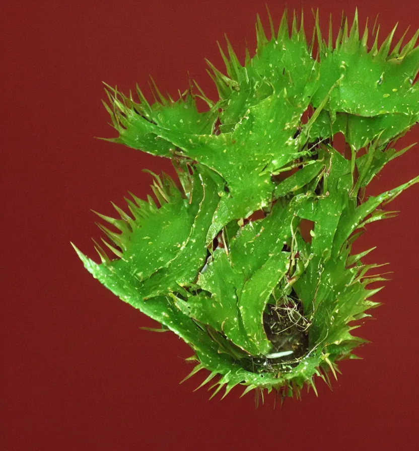 Image similar to a venus flytrap with iron sharp spikes