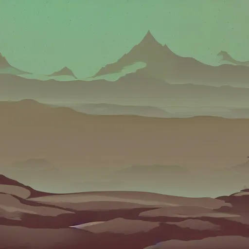 Image similar to grainy atmospheric alien landscape