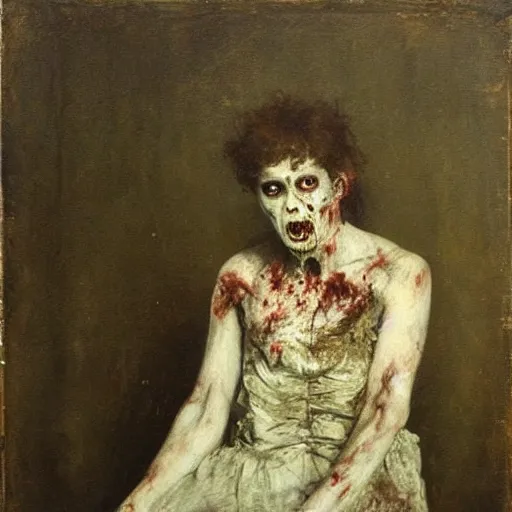 Image similar to zombie by alfred stevens