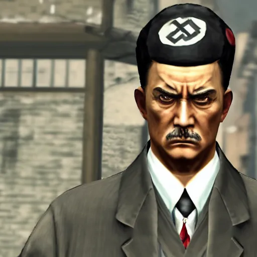 Prompt: old adolf hitler in yakuza 0, in game screenshot