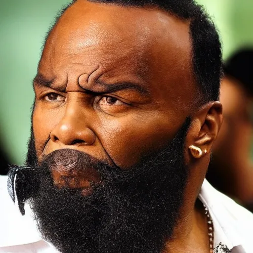 Prompt: mr. t receding hairline, bad haircut