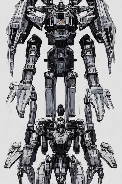 Prompt: very symmetrical!! full body illustrations of mecha, pen and ink, moderately detailed, concept art, transformers movie aesthetic, artstation