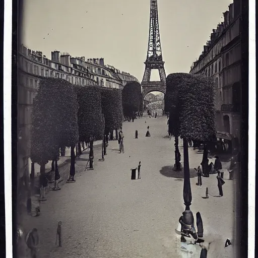 Image similar to antique photograph of paris from the 1 9 th century, art by eugene atget,