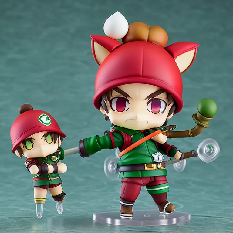 Image similar to teemo league of legends, an anime nendoroid of teemo, figurine, detailed product photo