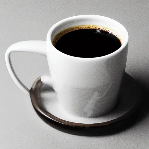 Prompt: coffee mug, modern, minimal, steam coming out, galaxy inside the mug, on a coaster with persian miniature style, professional photography, studio lighting