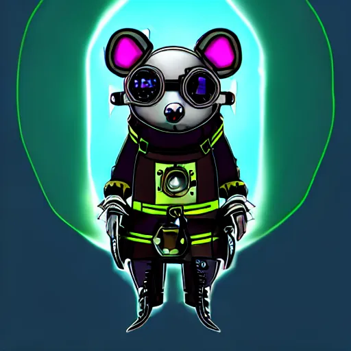 Image similar to a cute cyberpunk hamster as a supervillain, steam punk, gothic, 4 k