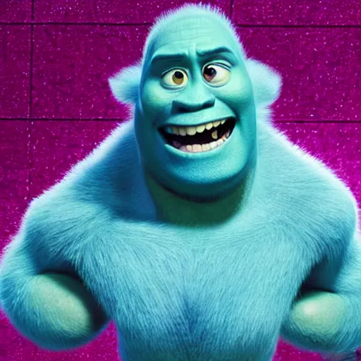 Image similar to dwayne johnson in monsters inc