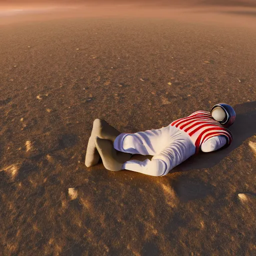 Image similar to an astronaut relaxing on the beach, dramatic lighting, cinematic, extremly high detail, photorealistic, cinematic lighting, nasa footage