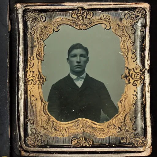 Prompt: tintype photo, underwater, huge monster