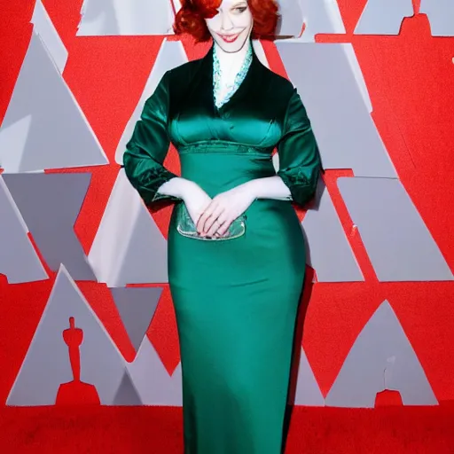 Image similar to christina hendricks with silky open qi pao,