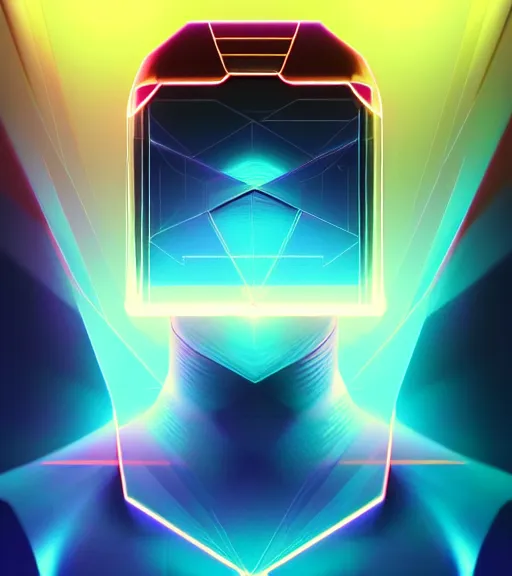 Prompt: symmetry!! european prince o. technology, solid cube of light, hard edges, product render retro - futuristic poster scifi, lasers and neon circuits, handsome european prince, intricate, elegant, highly detailed, digital painting, artstation, concept art, smooth, sharp focus, illustration, dreamlike, art by artgerm