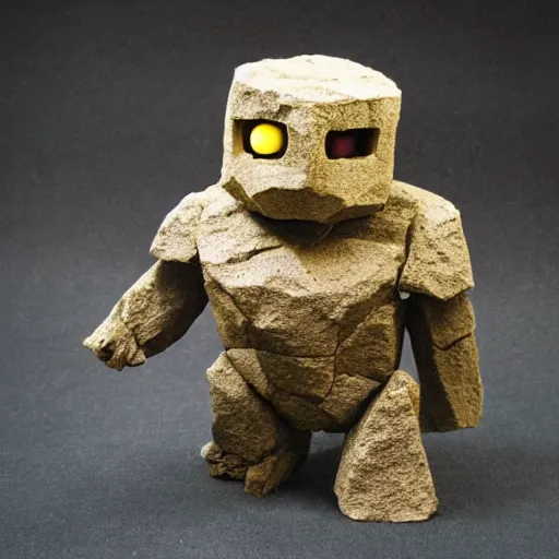 Image similar to rock golem with an angry face