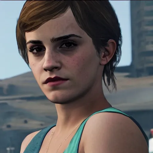 Image similar to Emma Watson in GTA 5