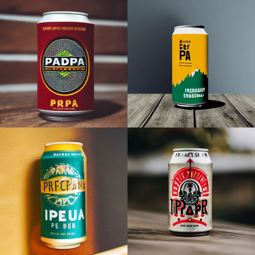 Prompt: product photo of ipa beer can