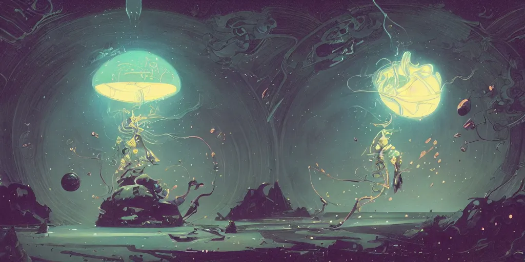 Image similar to unpublished photo of ufo, by victo ngai & peter mohrbacher