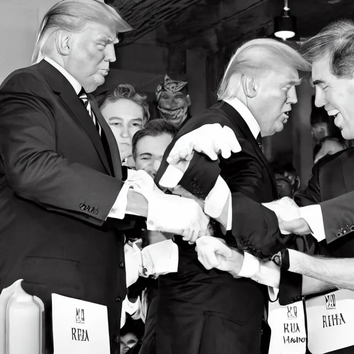 Image similar to trump and biden boxing matcha, b & w detailed sharp photo