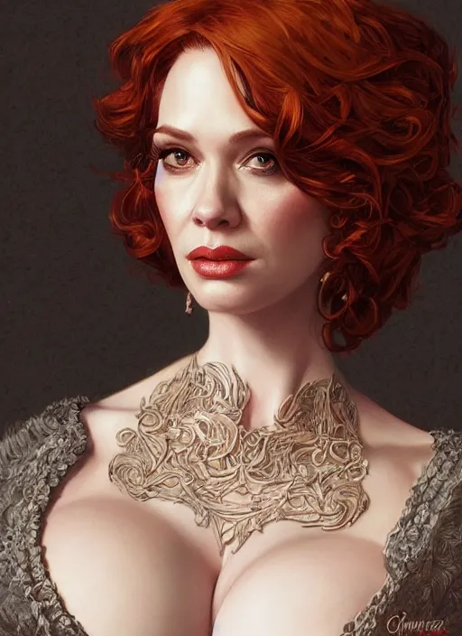 Image similar to Christina Hendricks as a ruggedly handsome heroine, tasteful, intricate, elegant, highly detailed, centered, digital painting, artstation, concept art, smooth, sharp focus, illustration, artgerm, donato giancola, Joseph Christian Leyendecker, WLOP