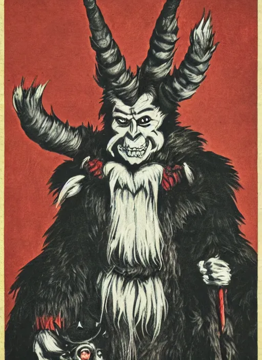 Prompt: krampus portrait