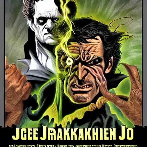 Image similar to frankenstein vs edgar allan poe by joe jusko