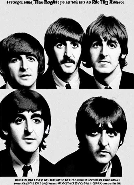Image similar to The Beatles but they're all Ringo