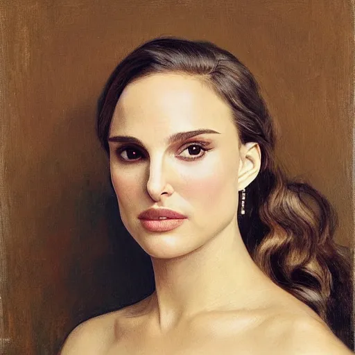 Image similar to Natalie Portman by Gustave Courbet