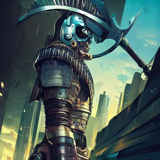 Image similar to cyberpunk viking helmet mask warrior goddess robot ninja fantasy, art gta 5 cover, official fanart behance hd artstation by jesper ejsing, by rhads, makoto shinkai and lois van baarle, ilya kuvshinov, ossdraws