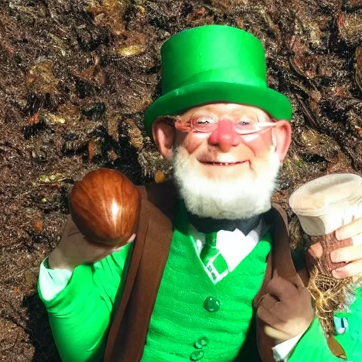 Image similar to he found a leprechaun in his walnut shell