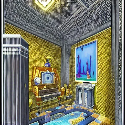 Prompt: this was the last virtual art museum made in 1 9 9 0, net art, ps 1 graphics, prerendered graphics, # screenshotsaturday, hd, intricate, detailed