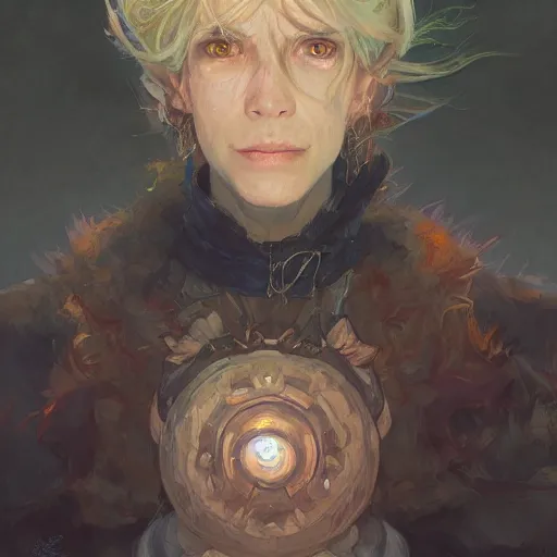 Prompt: howl from howl's moving castle as a fantasy d & d character, closeup portrait art by donato giancola and greg rutkowski, face, digital art, trending on artstation, symmetry!!