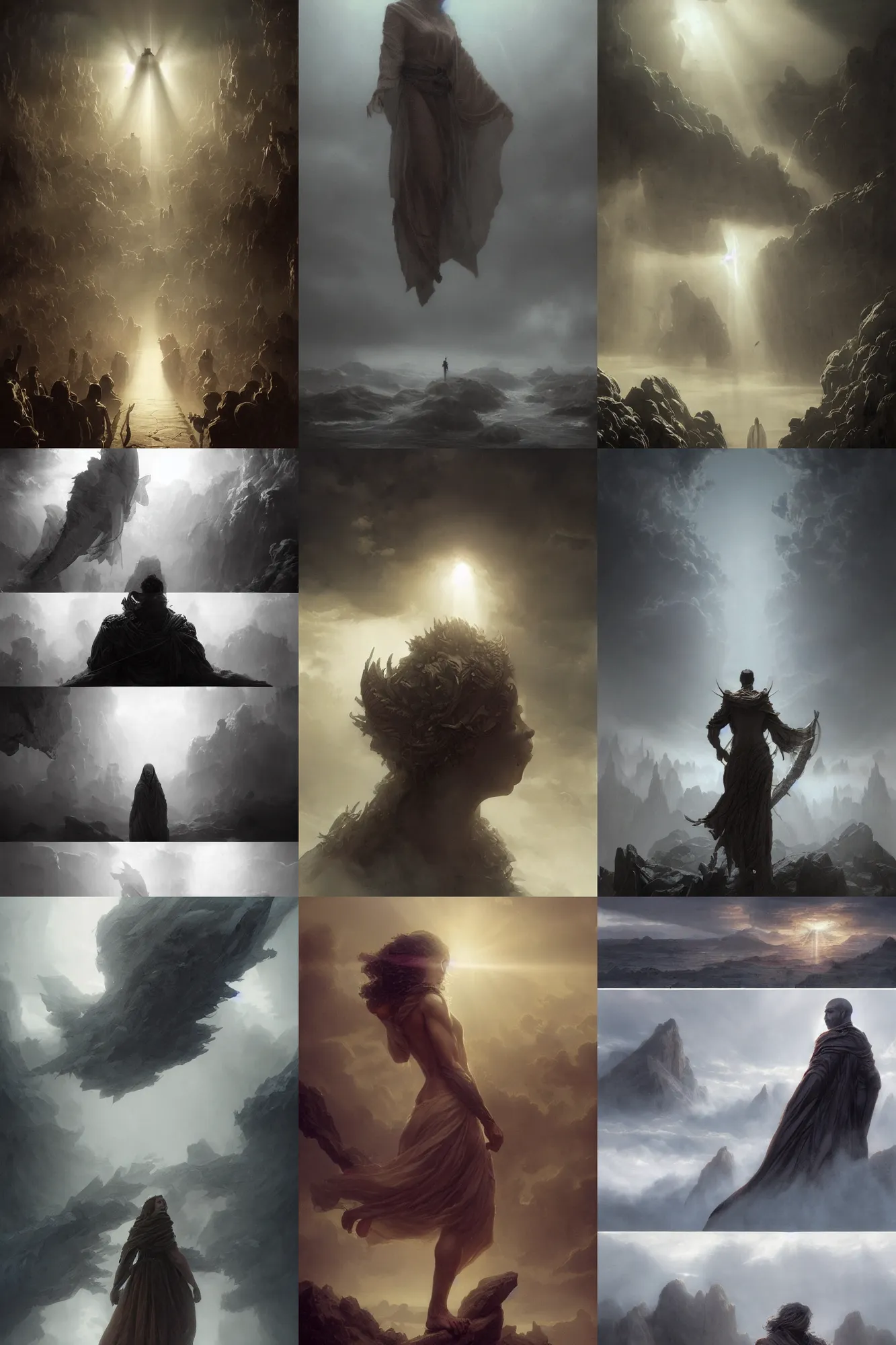 Prompt: The cast of the movie 300 gender-swapped, god rays, volumetric fog, in the style of greg rutkowski, cinematic stills, realistic, 8k, epic, ultra detailed, by Gustave Doré, by Marco Turini, by Artgerm, Tom Bagshaw, Cedric Peyravernay, Peter Mohrbacher, William-Adolphe Bouguereau, frank frazetta, 35mm lens, f2.8, bokeh.