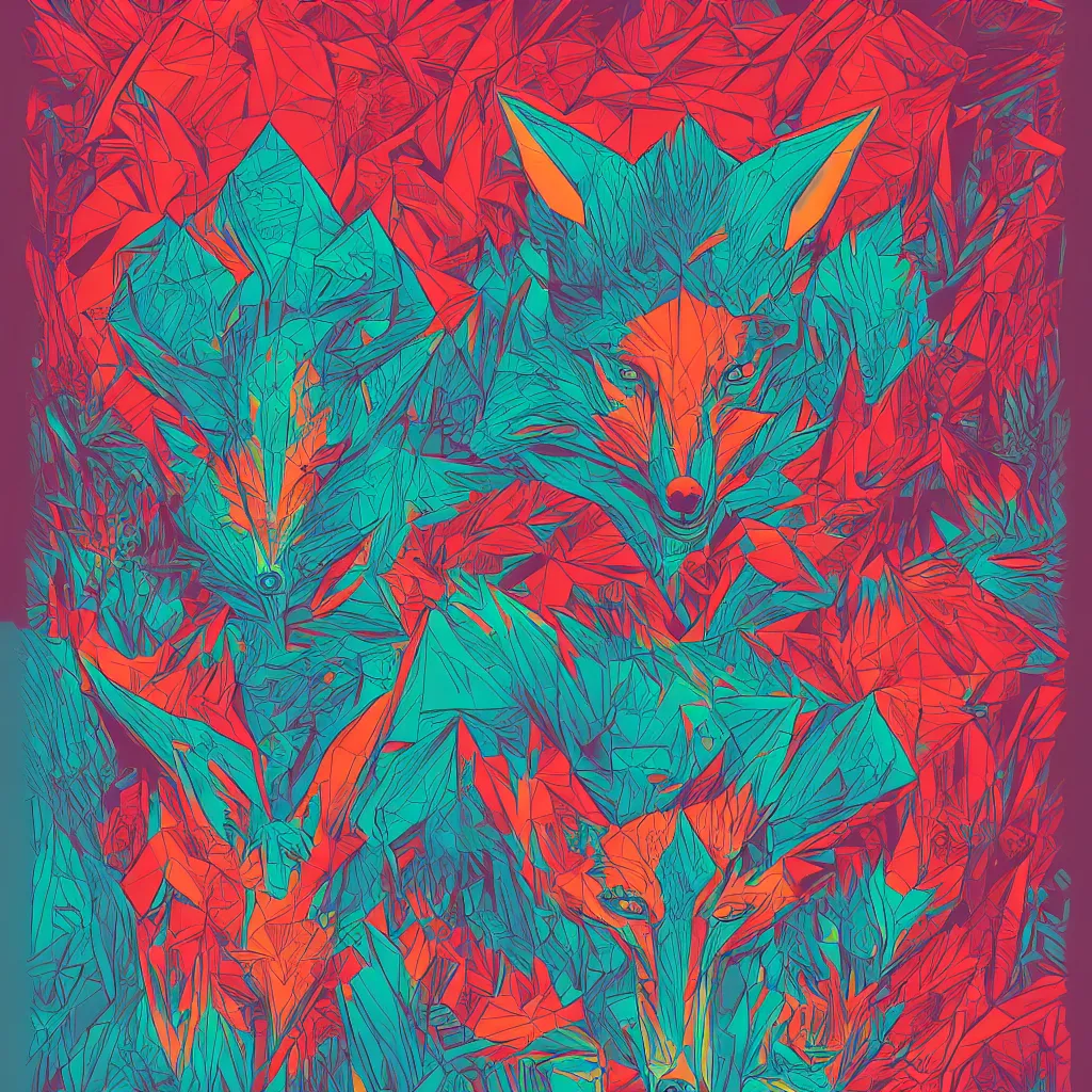 Prompt: fox face by kilian eng